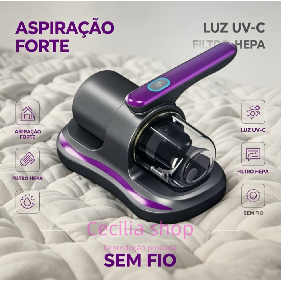 Aspirador Removedor de Ácaros Sem Fio