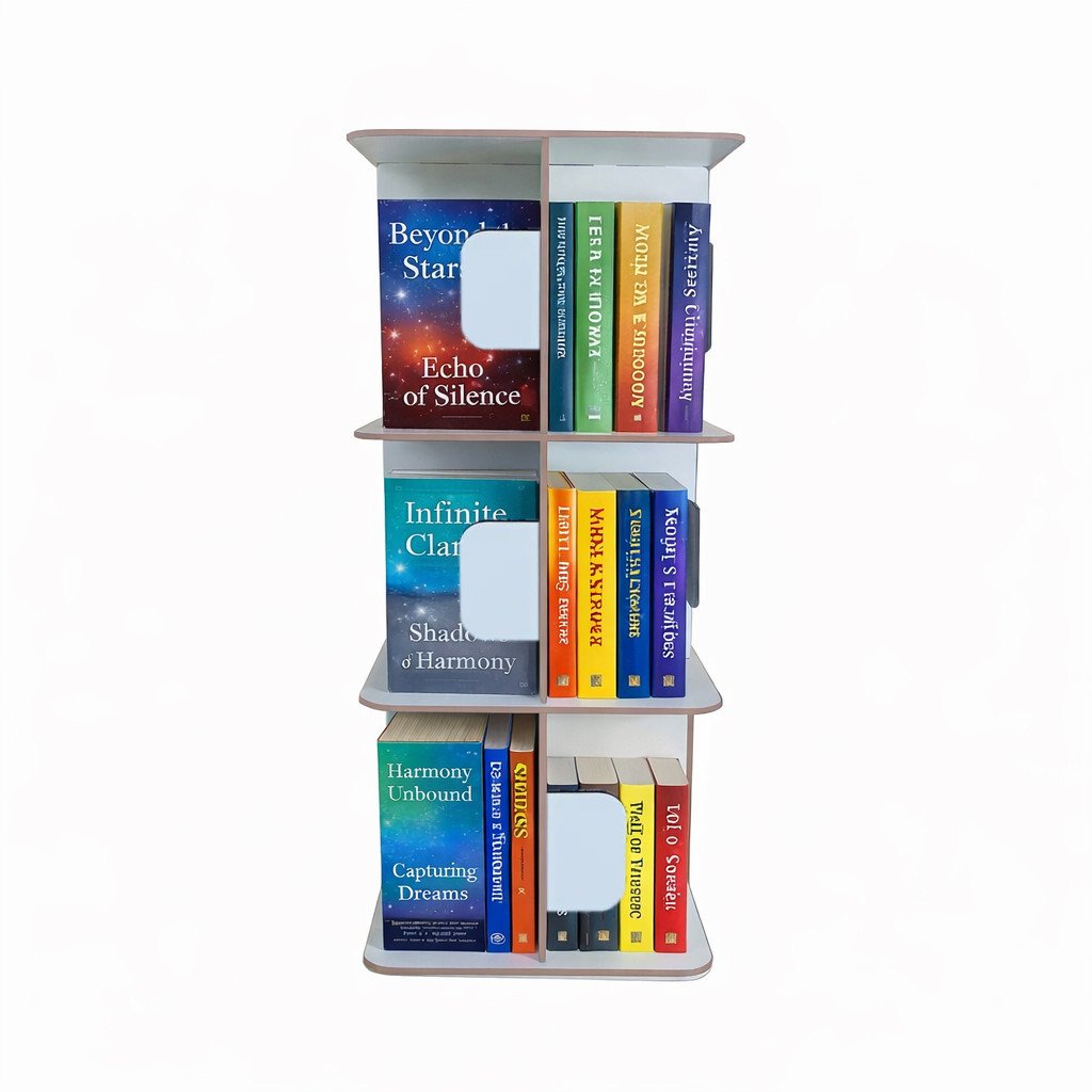 Estante Giratória Porta-Livros 360°