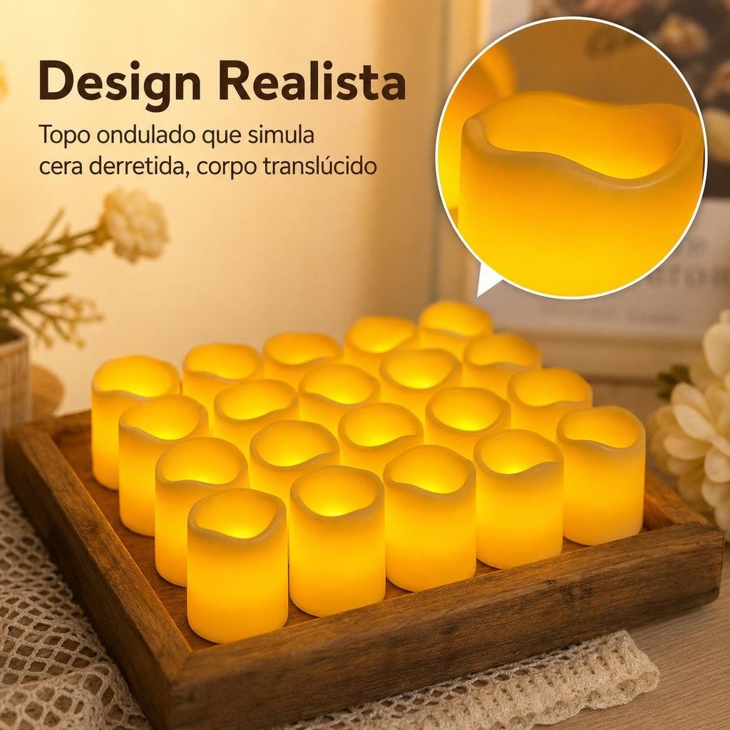 Kit 24 Velas de LED