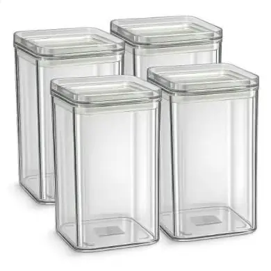Kit 4 Potes Herméticos 1 Litro