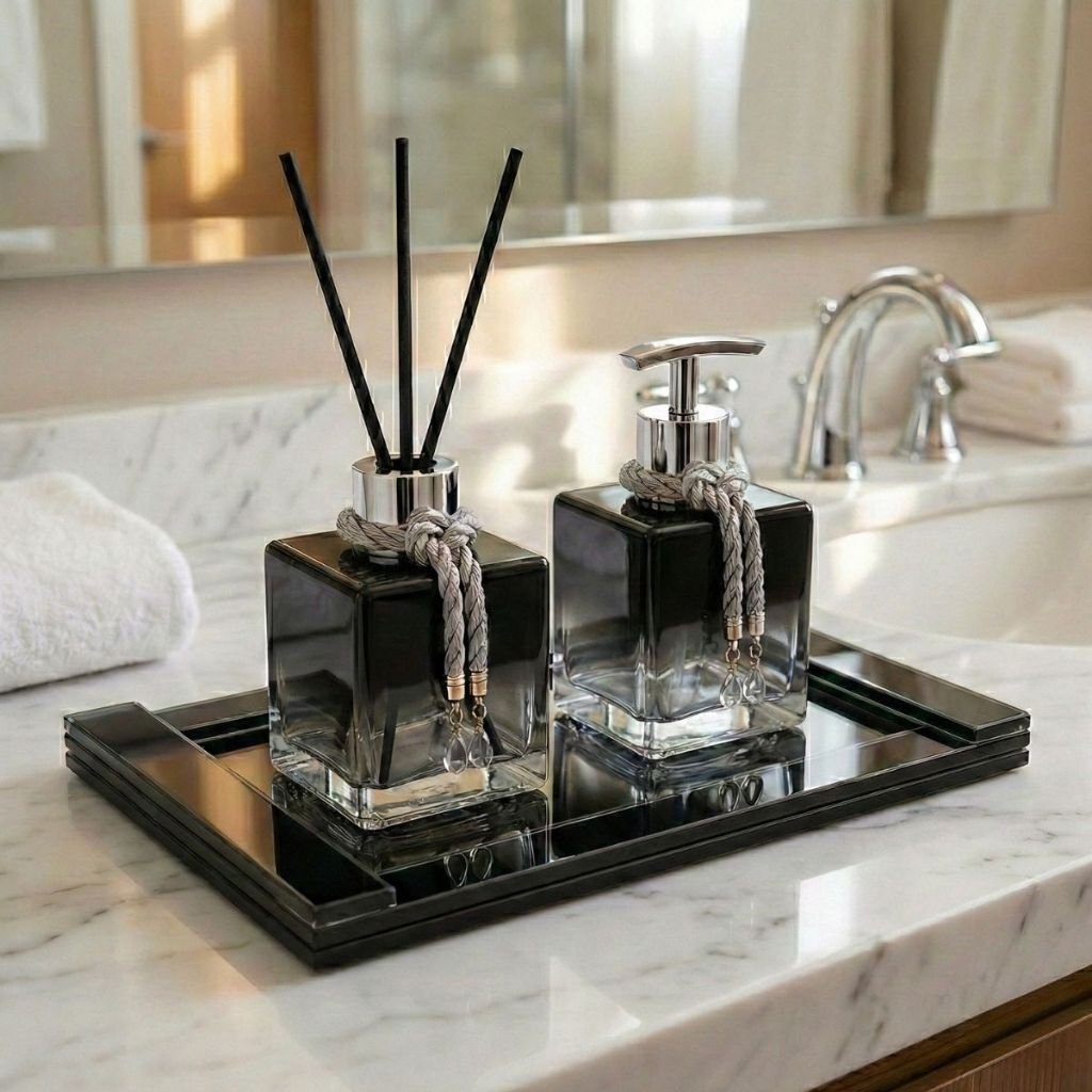Kit Lavabo Cubo de Vidro com Difusor