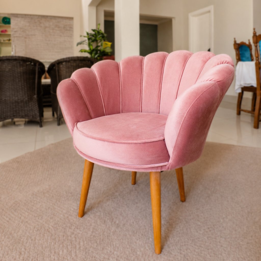 Poltrona Pétala Decorativa em Veludo