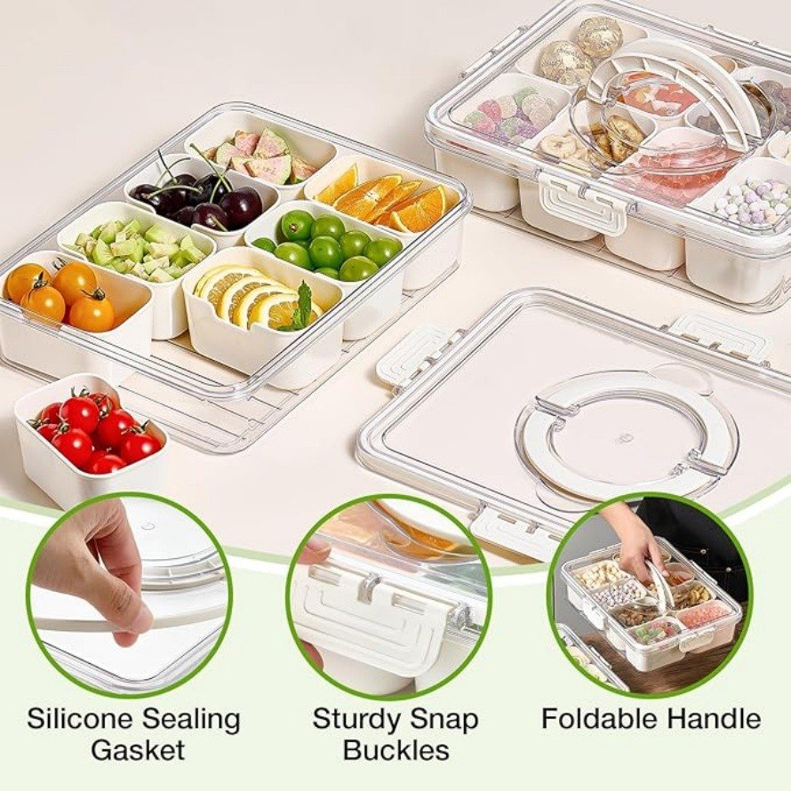 Pote Organizador de Geladeira com 8 Divisórias
