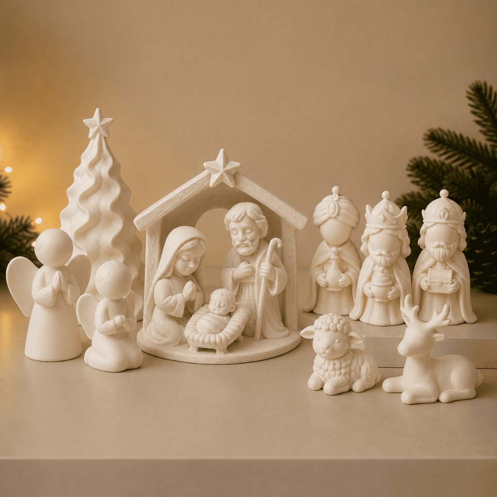 Presépio Decorativo com Sagrada Família