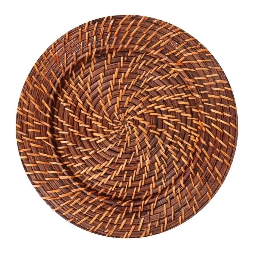Sousplat Redondo de Rattan